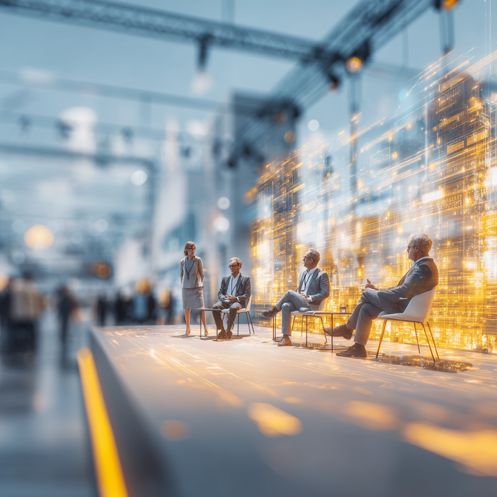 KI generierte Panel-Bühne auf exporeal